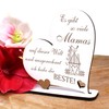 Decorative Stand Heart Saying "Beste Mama der Welt" Sign 15