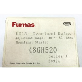 FURNAS 48GH520 OVERLOAD RELAY 40A-52A ADJUSTABLE RANGE NEW IN BOX