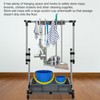 Rolling Cleaning Cart with Mop & Broom Organizer,Movable Floor-Mounted Mop
