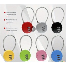 3,Digit Combination Password Lock, Luggage, Suitcase, Gym Locker Small Padlock