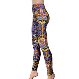 Comfy Yoga Pants - High Waisted Yoga Leggings with Bohemian Print - Extra Soft - Dry Fit