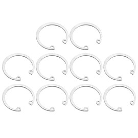 uxcell 10Pcs 38mm Internal Retaining Ring Circlip, 304 Stainless Steel Internal Circlip Snap Rings C-Clips for Grooved Shafts Studs, Silver Tone