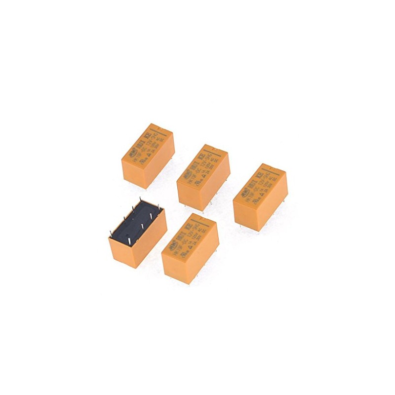PCB Mount Power Relay Coil DPDT DC 8 Pins 12