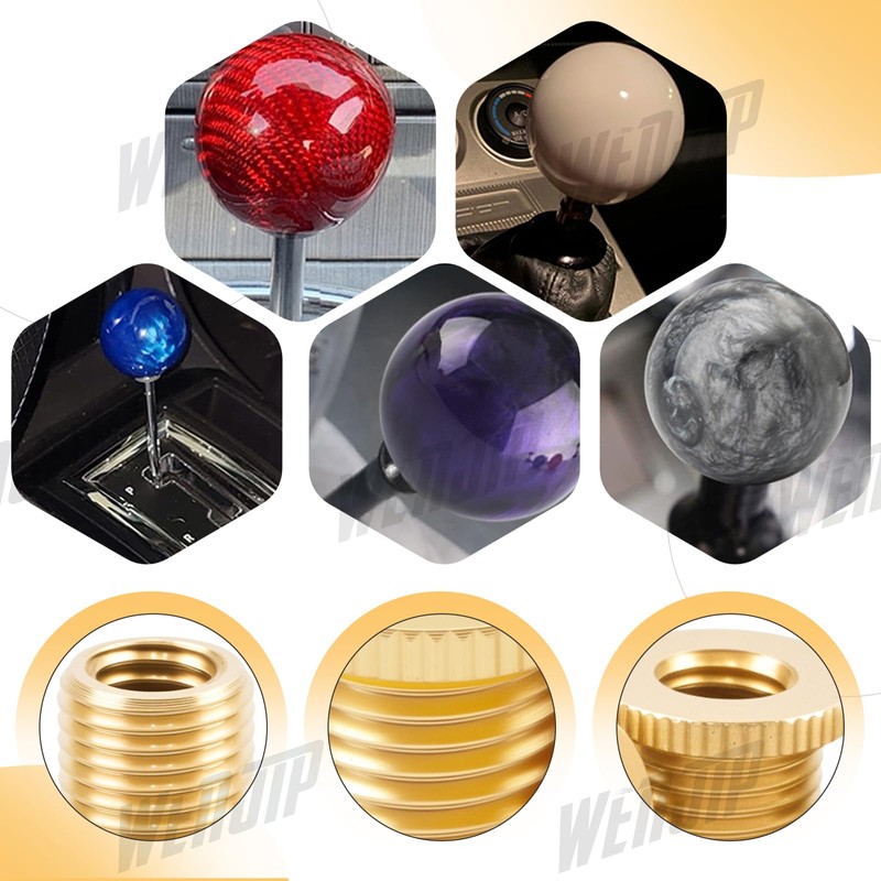 WENJTP 3PCS Shift Knob Thread Adapters M10 X 1.25 ID