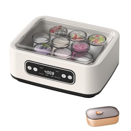 Probiotic Yogurt Maker with 9 Glass Jars, Adjustable Time & Temp Control, 1600ML Yogurt Maker Machine for Homemade Yogurt, Versatile and Efficient Yogurt Maker for Healthy Living (without cup)