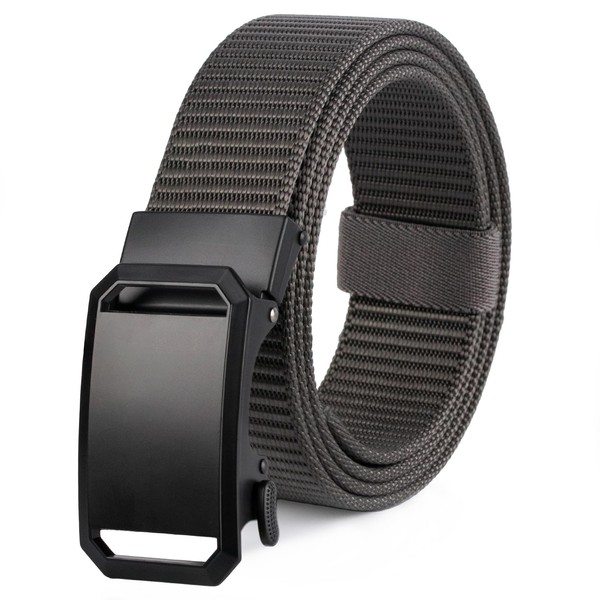 SUMGOYS Men's Belt Without Holes, Adjustable Nylon Fabric Belt The
