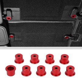 JWWY Hardtop Switch Removal Knob Cover Trim Kit Fit for 2021-2024+ Ford Bronco Interior Accessories Aluminum Alloy Red 9PCS
