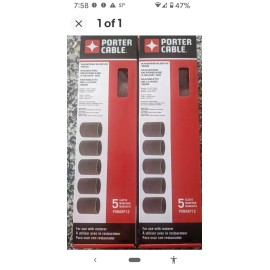 PORTER-CABLE Porter Cable Restorer sanding sleeves. (2) 5Packs 120 grit. Fits all Restorers.