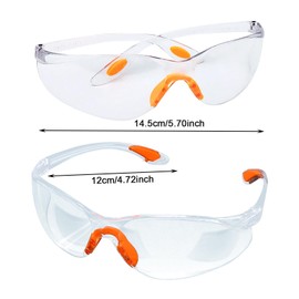AYNKH 6PCS Safety Glasses, Anti Fog Goggles Eyewear Eye Protection for Work, Wrap Around Security Equipment with Clear Lenses and Rubber Nose and Ear Grips for Construction Laboratory Chemicals
