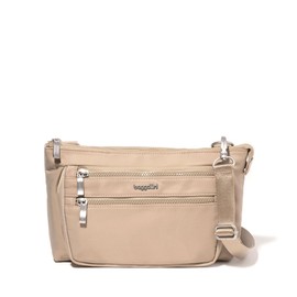 Baggallini Pocket Belt Bag and Crossbody Bag for Women, 11"x6.5" Convertible Crossbody & Fanny Pack w/Replacable Straps