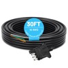 MECMO 4 Way Trailer End Connector Wire 30 Feet Jacketed