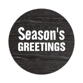 4in Round Label Stickers 100pcs Season's Greetings Quotes Label Decals for Boxes Laptop Envelope Seal Jar Water Bottles Phone Holiday Present Christmas Party Invitation Cards