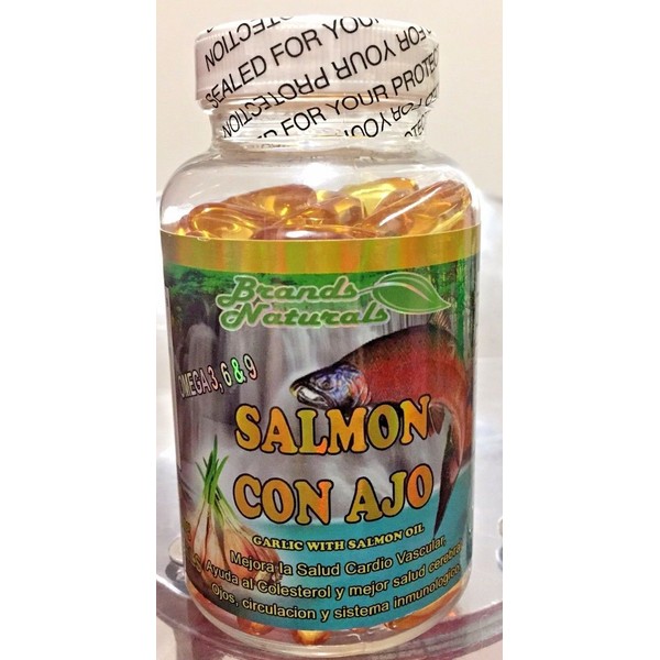 Omega 3 6 9 capsules CON ACEITE SALMON y Ajo- OMEGA 3 6 9 SALMON Oil & Garlic
