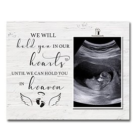 ZENNLAB Miscarriage Picture Frames for Pregnancy Loss, Baby Loss Remembrance Keepsake-We Will Hold You In Our Heart, Miscarriage Gift for Mother, Parents, Infant Loss Gifts