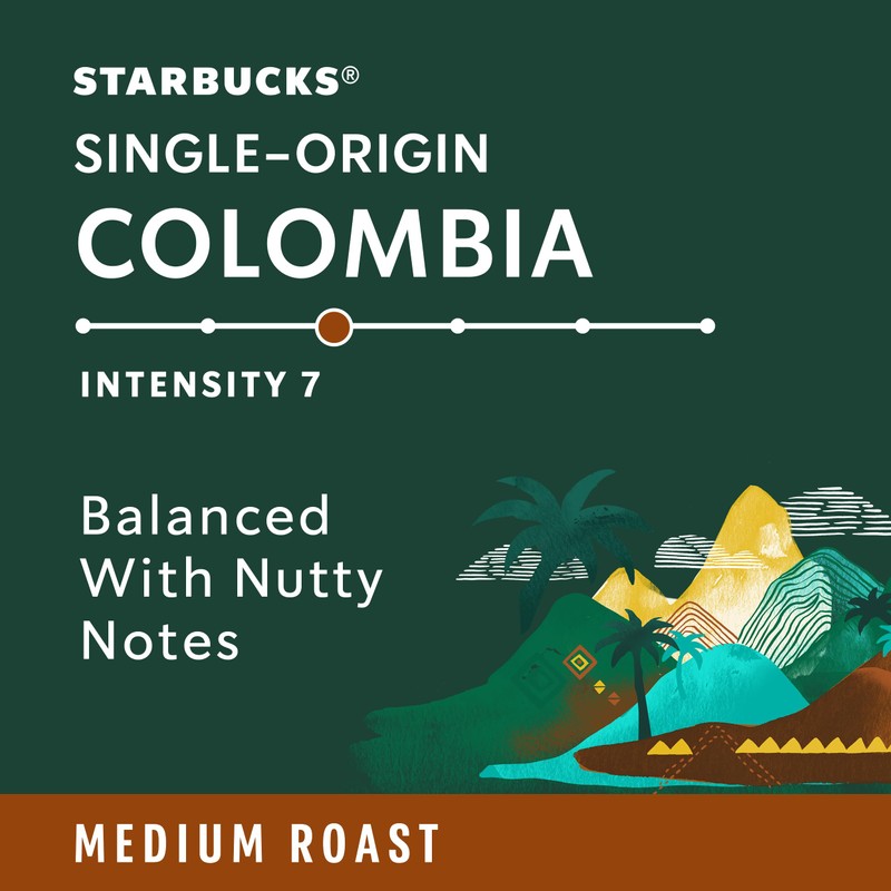 Starbucks by Nespresso Original Line, Single-Origin Colombia, Medium Roast Coffee,