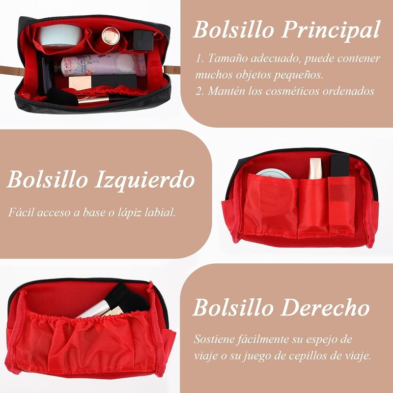 Bolsa de Cosméticos de Viaje,Bolsa de Cosméticos,Negro