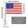 2 PCS Motorcycle Flag Pole with American Flag and Pirate