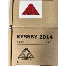 Ikea Pendant Lamp SHADE Ryssby Modern Black Red Beige Natural SEKOND Cord FABRIC - Black
