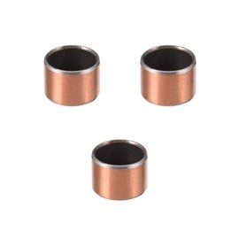 sourcing map Sleeve Bearing 12mm Bore x 14mm OD x 10mm Length Plain Bearings Wrapped Oilless Bushings 3pcs