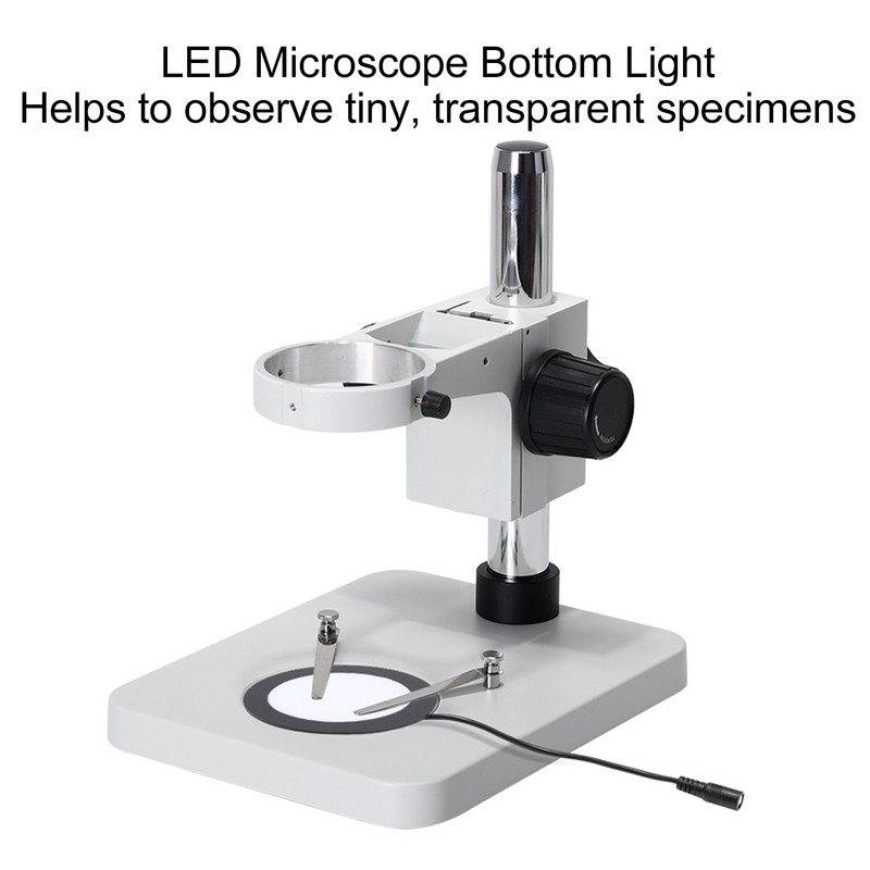 Round LED Bottom Light Industrial Microscope Auxiliary Lamp Adjustable Power