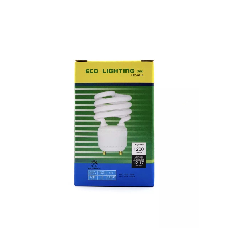 Metro Lighting 1 Bulb, Twister GU24,18W Energy Saving Bulb=75W, Dayl