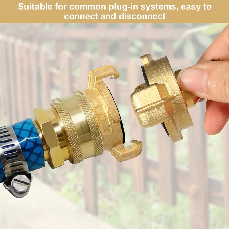 KUHAWL Brass Quick Coupling, Pack of 2 Garden Hose Quick