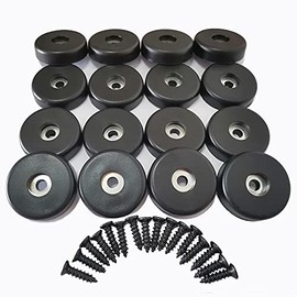 Howonder Rubber Feet, Speaker Cabinet Feet,16 Pack 40mm x 10mm,Use for Cabinet Feet, Speaker Feet, Road Case Feet，Furniture Feet （Black）