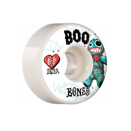 Bones Boo Voodoo V4 Wide 103A Skateboard Wheels White 55mm