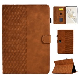 CASAFUNY Case for Honor Pad 9 12.1 Inch 2023 PU Leather Tablet Protective Case Honor Pad 9 Multi-Angle Stand Cover Case for Honor Pad 9 12.1 Inch Tablet, Brown