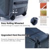 VIGEGARI Upgraded Rolling Baseball Bag with Sturdy Hard Backing -