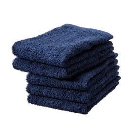 Hotel Hand Set of 5 Hand Towels, Made in Japan, Senshu Towel (Approx. 12.6 x 13.0 inches (32 x 33 cm), Classic Blue