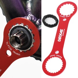 DILUSILK Bottom Bracket Tool, Bicycle BB Wrench, Dual Purpose Aluminum Alloy BB Tool Remover for Cycling Riding Equipment
