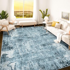 Istana 9x12 Area Rug - Blue 9 x 12 Area Rugs for Living Room - Foldable 9x12 Rugs for Bedroom/Living Room Rug - Stain Resistant Washable Rugs - Eco-Friendly Area Rugs