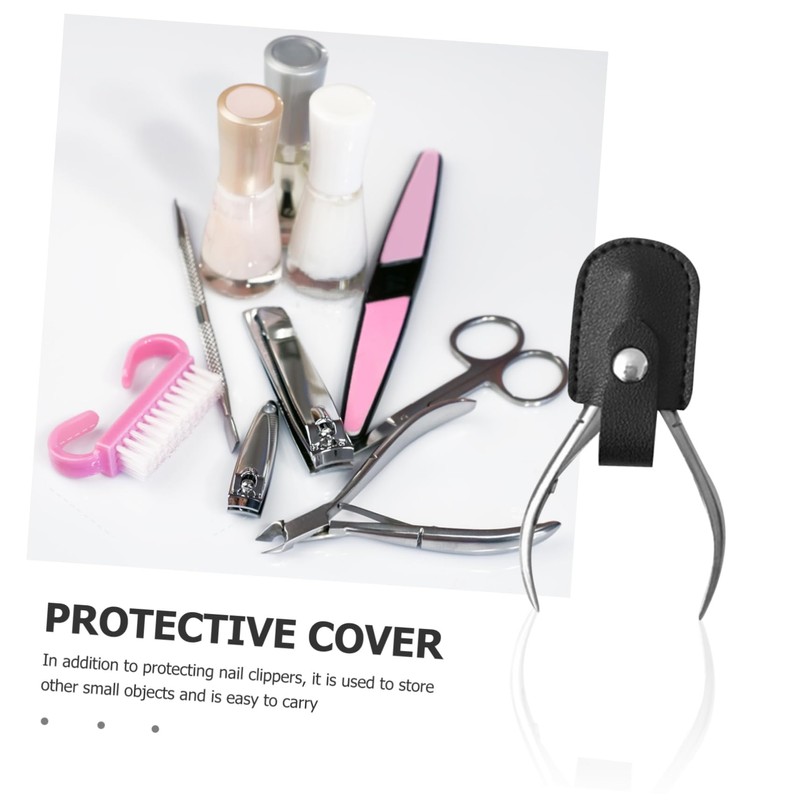 Minkissy Finger Covers Protection Cuticle Nipper Case for Nail Tools