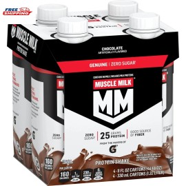Muscle Milk Genuine Protein Shake, Chocolate, 11 Fl Oz Carton, 4 Pack