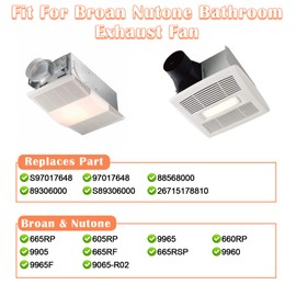 Broan Nutone Heater Motor Assembly - Replacement for Broan Nutone Bathroom Exhaust Fan with Powerful Heating Element