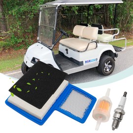 JN6-E4450-01 JN6-E445E-00 Air Filter Replacement for Yamaha G16 G20 G21 G22 G29 Golf Cart 4 Cycle 301cc 357cc Engine w/Fuel Filter Spark Plug