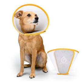 Animal Ortho Care Pet Cone E-Collar | Dog Cone, Recovery Cone for Dogs After Surgery, Lightweight, Comfortable & Durable, Easy-to-Clean, Soft Microfiber Lining - Small