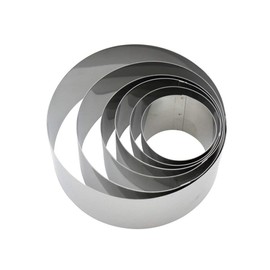 Fackelmann 6-teiliges Set Dessertringe, professionell, Stahl, Silber