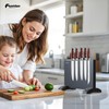 Fomidao Magnetic Knife Holder Block,Black Magnetic Knife Stand for Kitchen