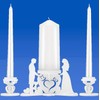 Unity Candle Table Holder for Bride and Groom Candle -