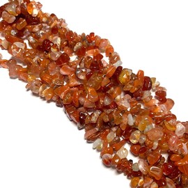 31 inches Chip Stone Loose Gemstones Beads Drilled Strand for Jewelry Making (Red Agate)