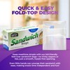 DURRA BEST. Fold Top Sandwich Bags, Plastic Bags 100-Count