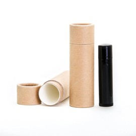1 OZ Kraft Brown Paperboard Cosmetic/Lotion/Lip Balm/Deodorant Tubes (100)