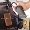 SOAREM Suede PU Leather Case with Carabiner Mounting Hook (Black)