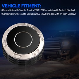 Replacement Volume & Power Control Knob Compatible with 2022-2025 Toyota Tundra / 2023-2025 Sequoia, Fits 14-Inch Display – Durable Radio Audio Knob Upgrade (1 Pack)
