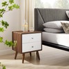 Modway MOD-7017-WAL-WHI Transmit 2-Drawer Nightstand, Walnut White
