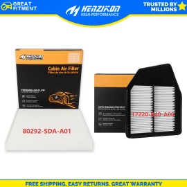 H HENZIKON HIGH-PERFORMANCE COMBO SET ENGINE&CABIN AIR FILTER For ACCORD 2008-2012 2.4L 4CYL US Seller