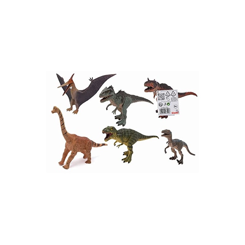 Dinosaur 18-22 cm, 6 assorted