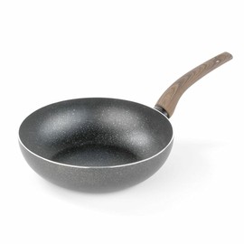 Mopita Flat Bottom Aluminum Non Stick Stir Fry/Wok Pan, 28 cm / 11 Inch